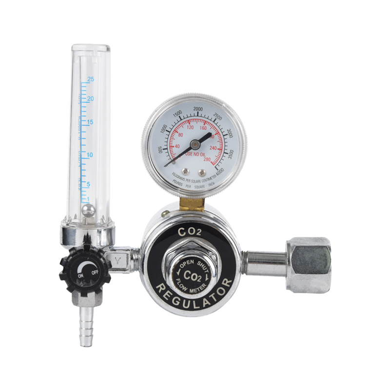 Uppvärmd typ koldioxid CO2-regulator Full mässing gasregulator med justerbart tryck