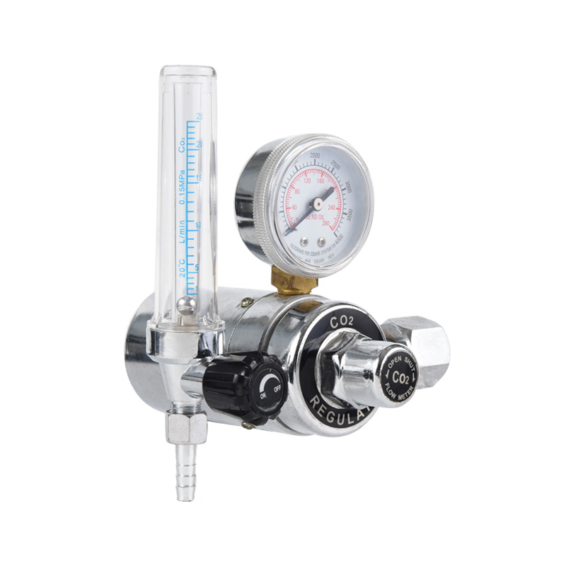 Uppvärmd typ koldioxid CO2-regulator Full mässing gasregulator med justerbart tryck