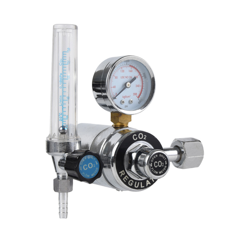 Uppvärmd typ koldioxid CO2-regulator Full mässing gasregulator med justerbart tryck