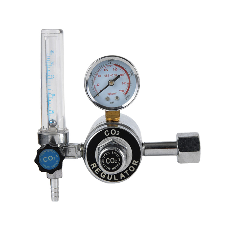 Uppvärmd typ koldioxid CO2-regulator Full mässing gasregulator med justerbart tryck