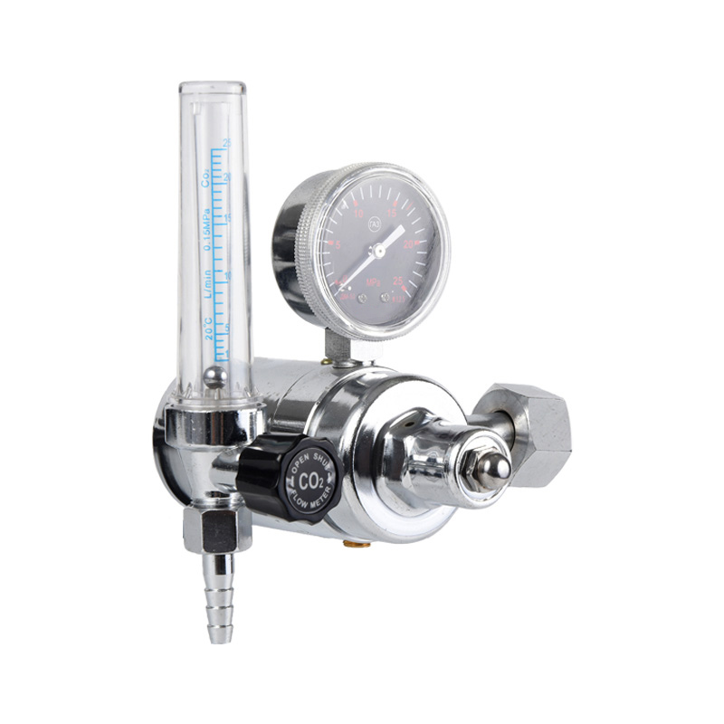 Uppvärmd typ koldioxid CO2-regulator Full mässing gasregulator med justerbart tryck