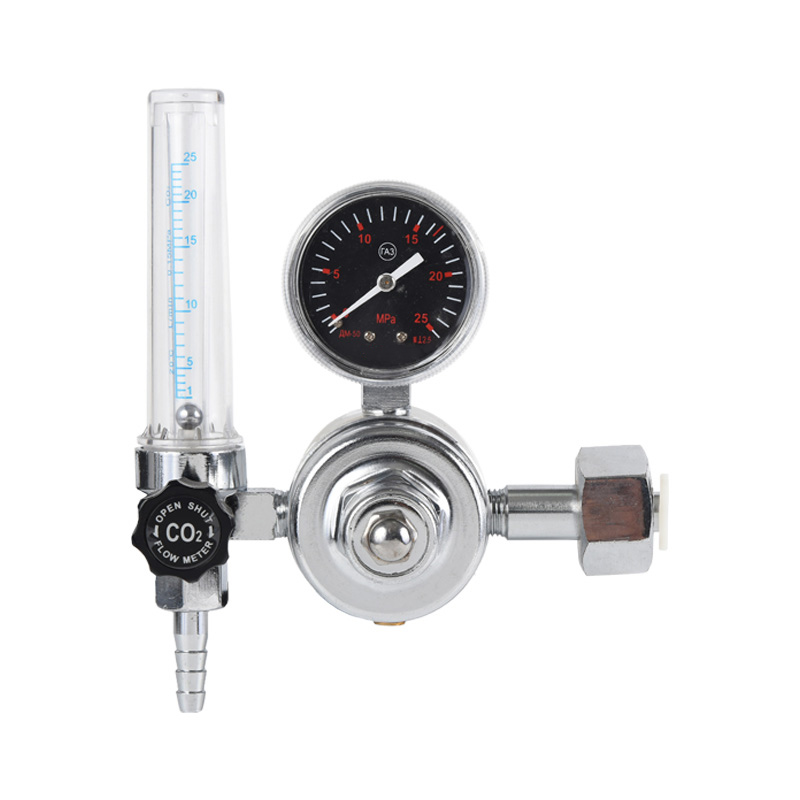Uppvärmd typ koldioxid CO2-regulator Full mässing gasregulator med justerbart tryck