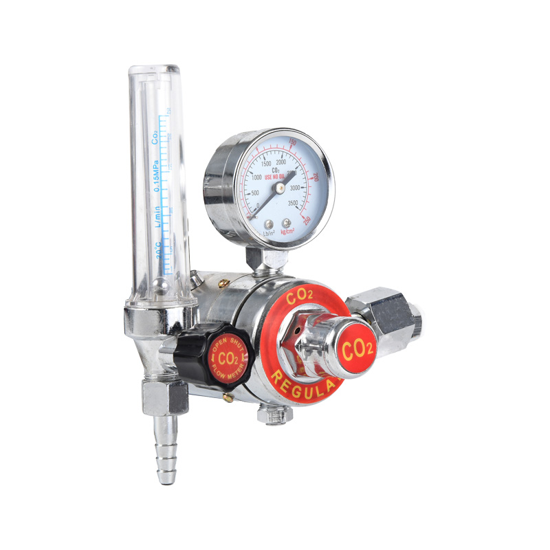 Uppvärmd typ koldioxid CO2-regulator Full mässing gasregulator med justerbart tryck