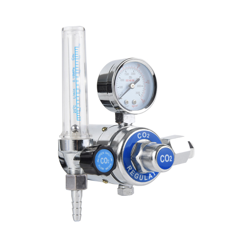 Uppvärmd typ koldioxid CO2-regulator Full mässing gasregulator med justerbart tryck