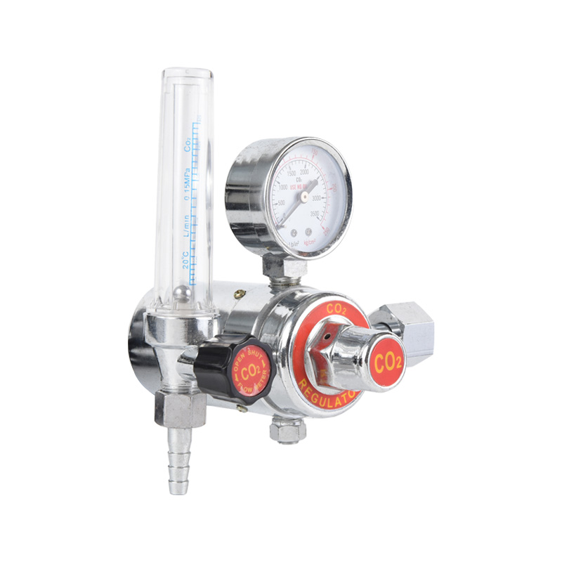 Uppvärmd typ koldioxid CO2-regulator Full mässing gasregulator med justerbart tryck