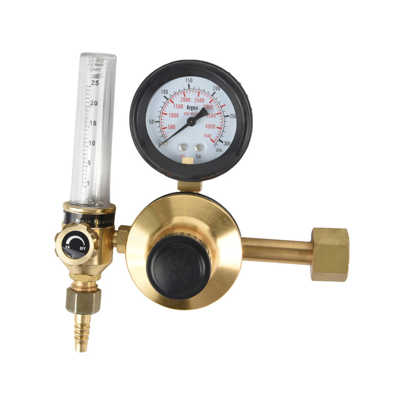 Rould Circle Tee Design Argon Regulator med flödesmätare i mässing och aluminium