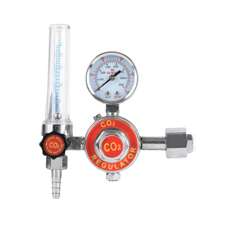 Uppvärmd typ koldioxid CO2-regulator Full mässing gasregulator med justerbart tryck